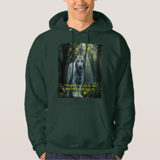 Veste À Capuche **"The Whispering Forest: A White Tiger's Majesty"