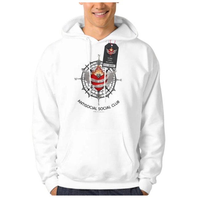 Veste À Capuche The WORK LOVE BALANCE Antisocial club (Créateur téléchargé)