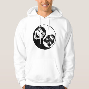 Veste À Capuche Théâtre Yin Yang Design - Masques de comédie et de