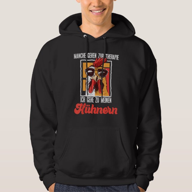 Veste À Capuche Thérapie Du Poulet Dit Ich Gehe Zu Meinen Hen (Devant)