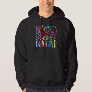Veste À Capuche Tie Dye 100 Jours Plus Lumineux Étudiant Heureux 1