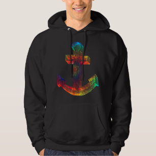 Veste À Capuche Tie Dye Anchor Tie Dyed Sailor Capitaine Ocean T