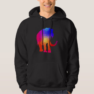 Veste À Capuche Tie Dye Elephant Cravate teint Sauvez Les Animaux
