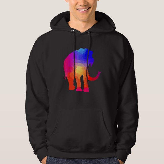 Veste À Capuche Tie Dye Elephant Cravate teint Sauvez Les Animaux (Devant)