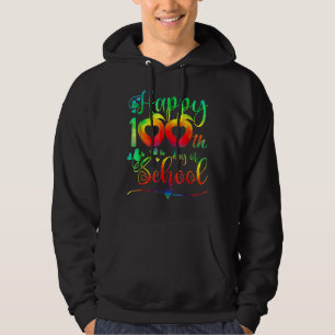 Veste À Capuche Tie Dye Joyeux 100ème Jour De L'École 100 Jours En