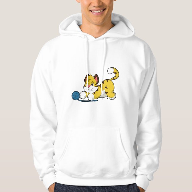 Veste À Capuche Tigre avec fil de laine balle (Devant)