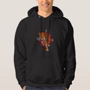Veste À Capuche Tigre cerise en fleurs