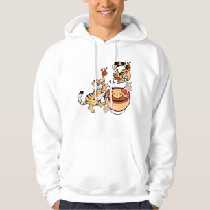 Veste À Capuche Tigre mignon et chien en pot de thé Nekomata