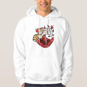 Veste À Capuche Tigre mignon et renard à neuf queues Kitsune