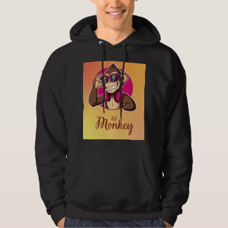 Veste À Capuche Titre : T-Shirt Graphique Singe de Dessin Animé Fu