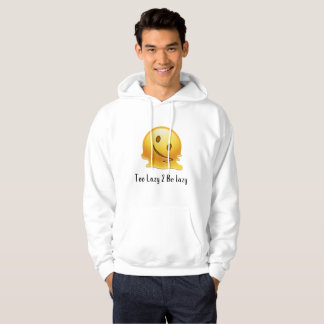 Veste À Capuche Too Lazy 2 Be Lazy - Drôle Lazy Emoji Hommes