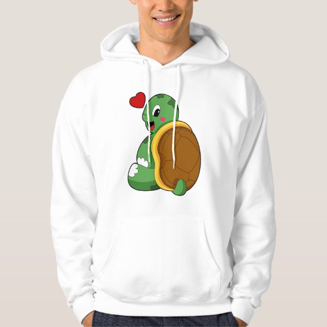 Veste À Capuche Tortue au coeur (Devant)