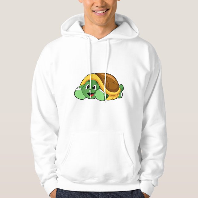 Veste À Capuche Tortue avec coquille comme couverture (Devant)