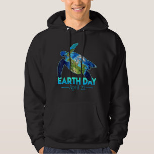 Veste À Capuche Tortue de mer Planète Amour Environnement Monde Te