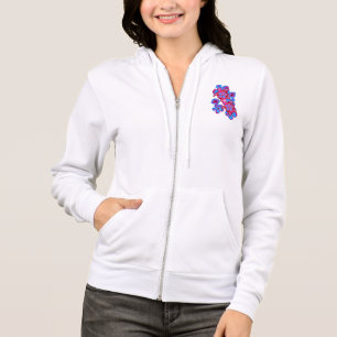Veste À Capuche Tortues de Honu et fleurs tropicales de ketmie