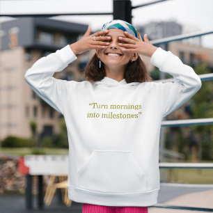 Veste À Capuche Tournure Matinées En Jalons Citation Minimale Capu