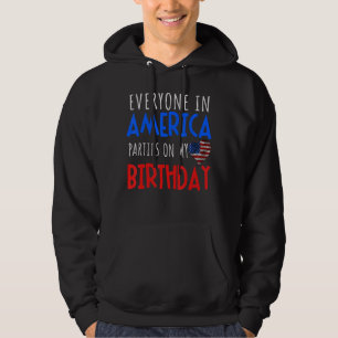 Veste À Capuche Tout Le Monde En Amérique Fête Sur Mon Humour D'An