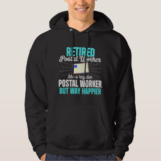 Veste À Capuche Travailleur Postal Retraité Plus Heureux Retraite