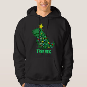 Veste À Capuche Tree Rex Funny Mignonne Retro Christmas Dino