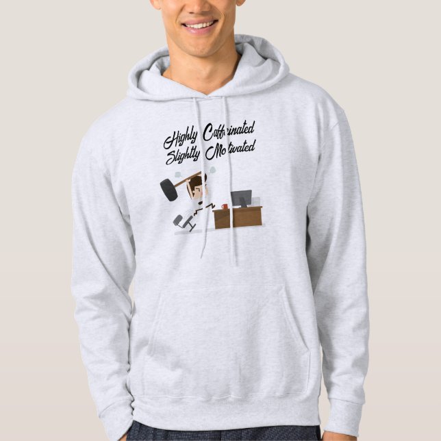 Veste À Capuche "Très Caféiné, Légèrement Motivé" (Devant)