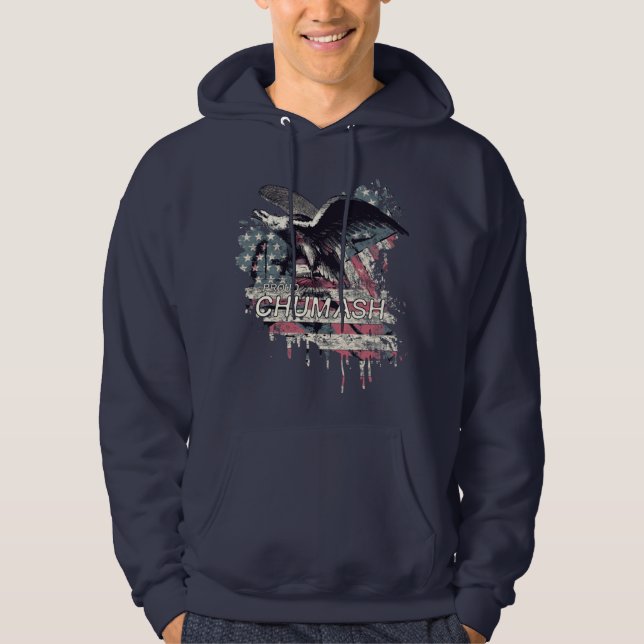 Veste À Capuche Tribe de Chumash T-ShirtChumash tribu indienne amé (Devant)