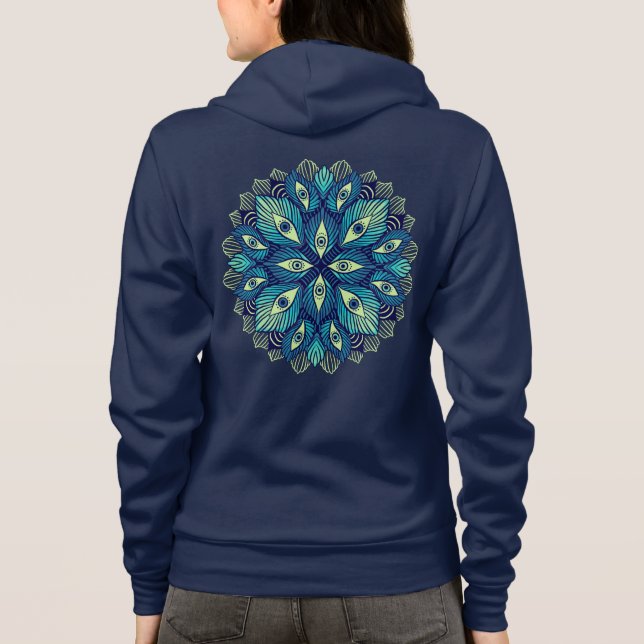 Veste À Capuche Trippy Psychedelic Eyes Floral Surreal Art (Dos)