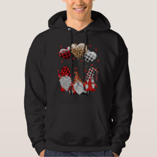 Veste À Capuche Trois Gnomes Balloon Hearts Buffalo Plaid Leopard