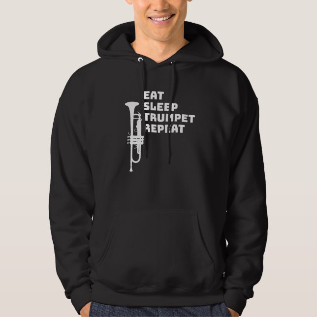 Veste À Capuche Trompette - Mangez la trompette du sommeil Répéter (Devant)