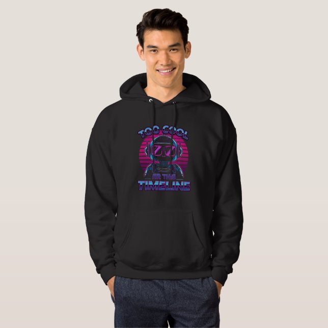 Veste À Capuche Trop Cool Pour Cette Chronologie - Retro Neon Robo (Devant entier)