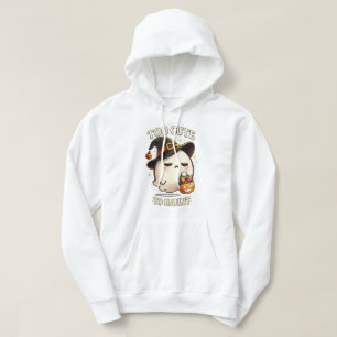 Veste À Capuche Trop Mignon Pour Hanter Sorcière Fantôme Art Hallo