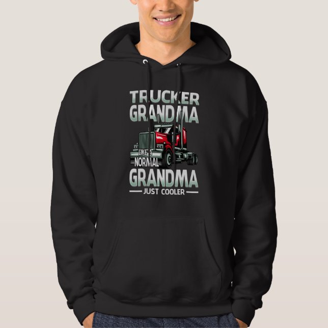 Veste À Capuche Trucker Grandma Like A Normal Grandma Just Cooler (Devant)