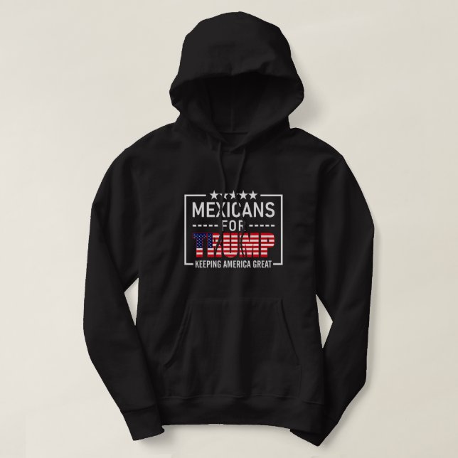 Veste À Capuche Trump hispanique conservateur Trump 202 (Design devant)