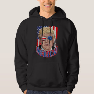 Veste À Capuche Trump Merica 4 juillet Drapeau américain Murica 'M