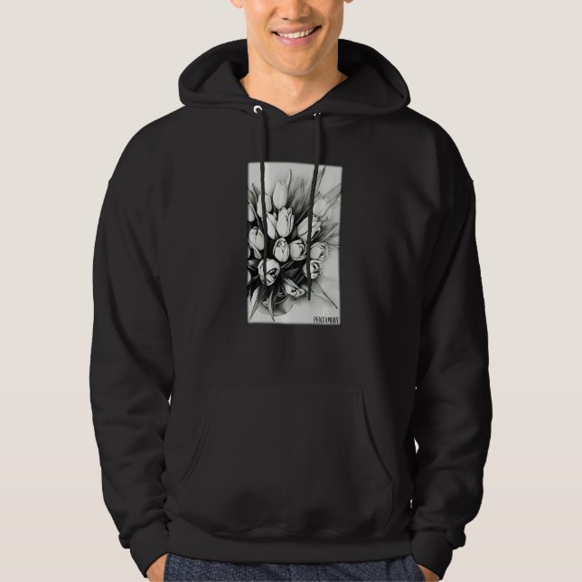 Veste À Capuche Tulip Lily Flower Spring Meadow Green Natural Gard (Devant)