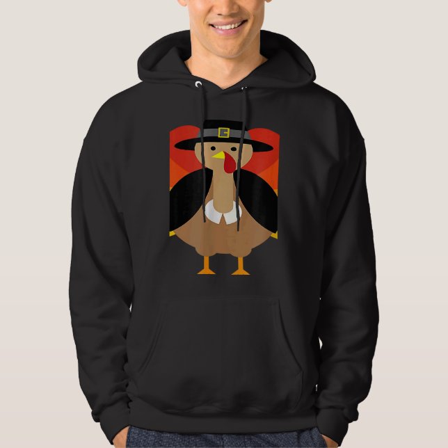 Veste À Capuche Turkey Pilgrim Cute Thanksgiving Essential (Devant)