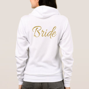 Veste À Capuche Typographie de jeune mariée d'or