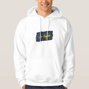 Veste À Capuche Typographie manuscrite jaune de Los Angeles