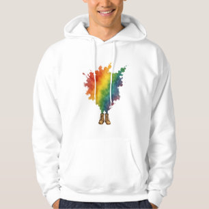 Veste À Capuche Un arc-en-ciel en bottes beige
