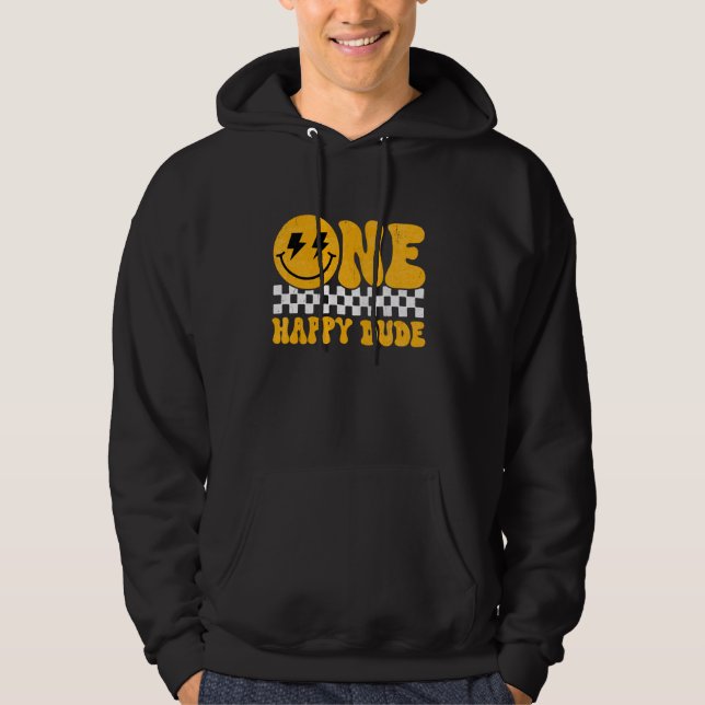 Veste À Capuche Un heureux mec Super 1er anniversaire garçons fill (Devant)