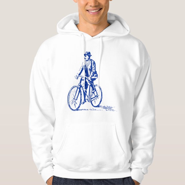 Veste À Capuche Un homme en vélo - Marine (Devant)