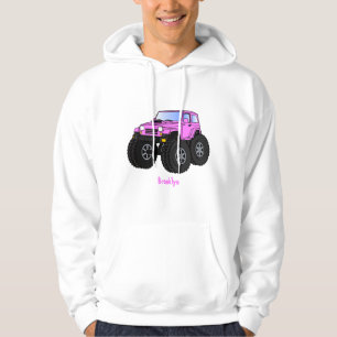 Veste À Capuche Un Pink Monster Cartoon