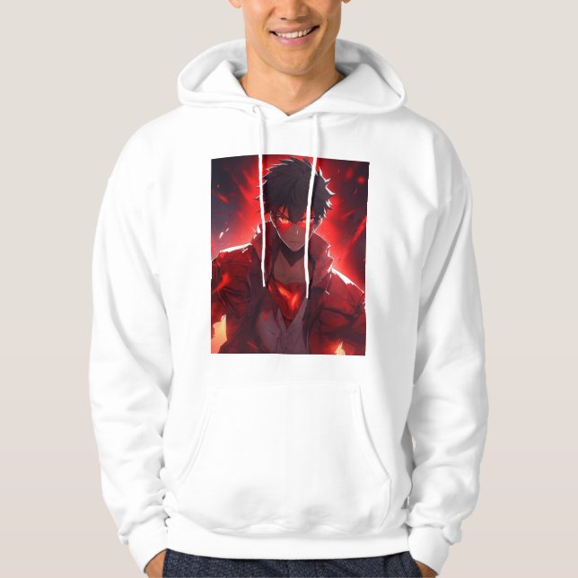 Veste À Capuche Un sweatshirt avec une image d'Anime. (Devant)