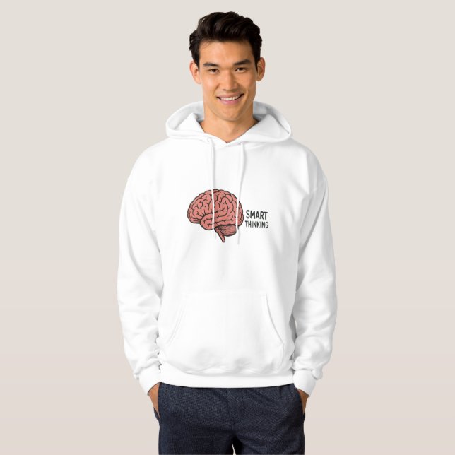 Veste À Capuche Une pensée intelligente Le pouvoir du cerveau (Devant entier)