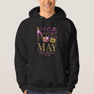 Veste À Capuche Une Reine Est Née Le 4 Mai Joyeux Anniversaire Pou