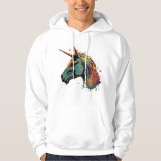 Veste À Capuche Unicorne Abstraite