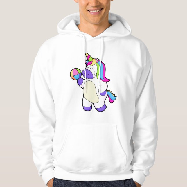Veste À Capuche Unicorne avec volleyball (Devant)