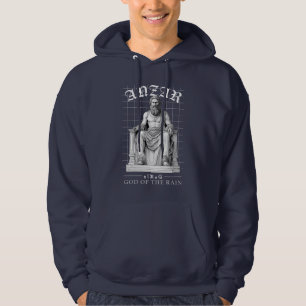 Veste À Capuche Urban Black & White Anzar Statue Amazigh Mythology