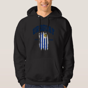 Veste À Capuche Uruguay Drapeau Racines patriotiques Fierté Throwb
