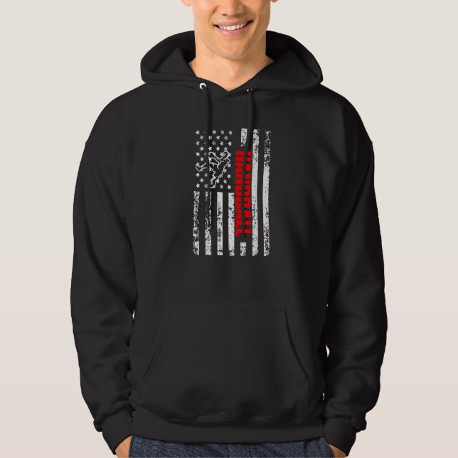 Veste À Capuche US American Flag Sports Patriotic Handball Premium (Devant)