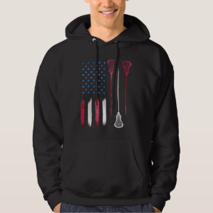 Veste À Capuche US Drapeau couleurs LAX USA Lacrosse